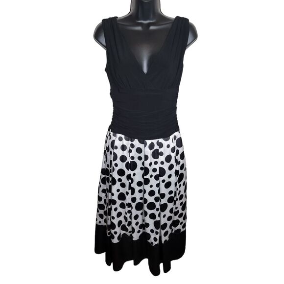 Jessica Howard Evenings polka dot fit and flare dress size 10 - Picture 1 of 7